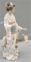 Lladro Porcelain Japanese Figure & Deer