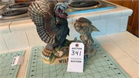 Limited Edition Wild Turkey & Owl, Porcelain