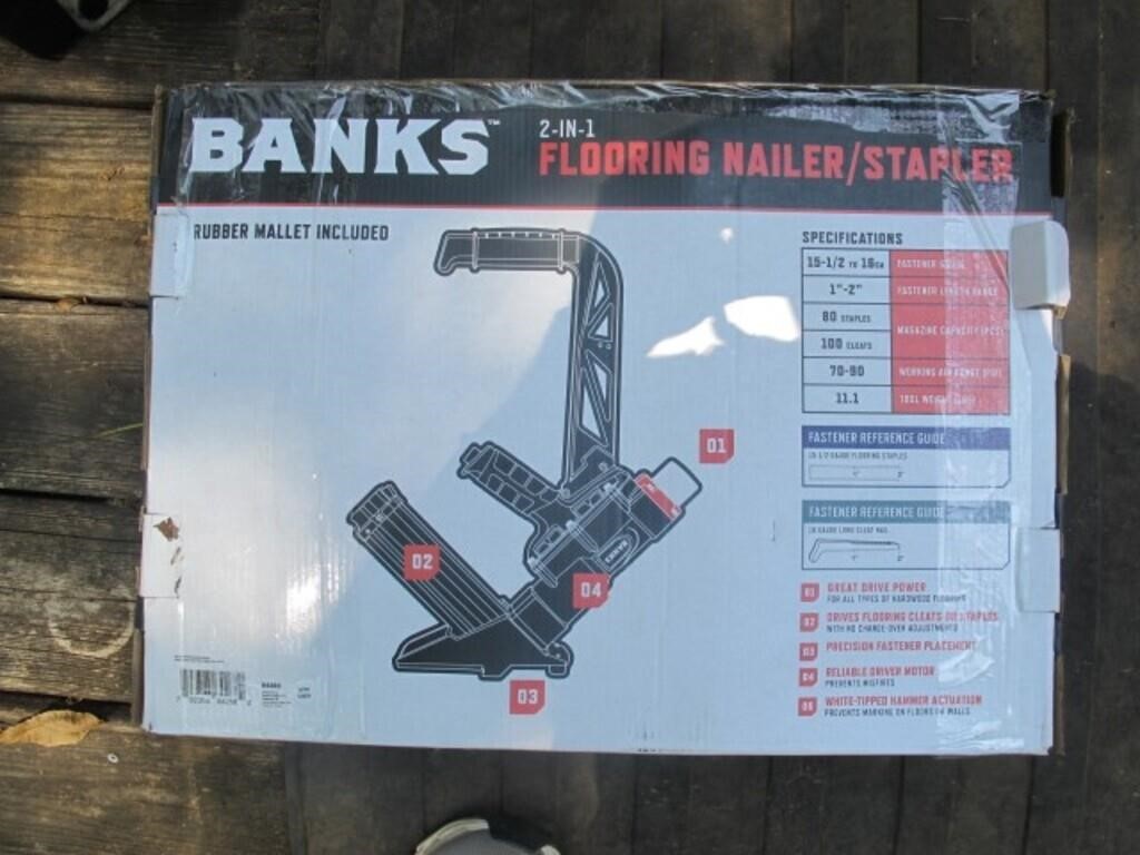 BANKS 2 IN 1 FLOORING NAILER / STAPLER IN BOX