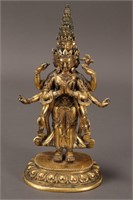 Chinese Gilt Bronze Avalokiteshvara,