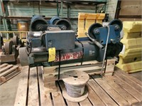 SHAW-BOX 10 TON HOIST, WITH NEW CABLE
