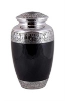 SILVER ENGRAVED CREMATION URN (6.5IN X 6.5IN X