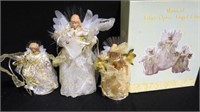 3 FIBER OPTIC CHRISTMAS ANGELS W/BOX NEEDS BATTERY