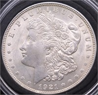 1921 MORGAN DOLLAR AU