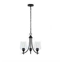 Pavlen 3-Lt 18in Rustic Bronze Hanging Chandelier