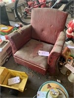 Small leather chair (damaged)