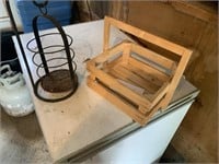 Wooden basket and Decretive piece