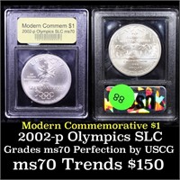 2002-p Olympic Salt Lake Modern Commem Dollar $1 G