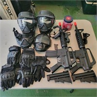 Airsoft Ammo, Guns (need repaired), Face Shields,