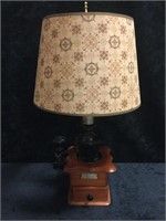 Vintage Coffee Grinder Lamp
