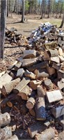 large pile of hardwood