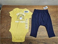 NEW BABY OLD NAVY Top  + OLD NAVY Pants Sz 3-6M