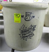 5 GAL MONMOUTH POTTERY CROCK