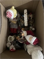 Box of Christmas items