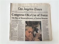 LA Times 9/15/01- Congress use of Force