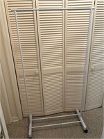 White Rolling Clothes Rack