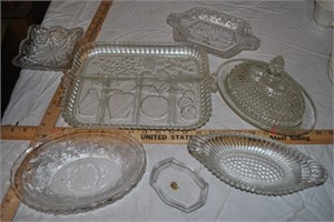 relish trays and butter dishes