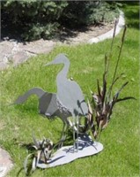 Metal Art Sculpture of Cranes - by Steel Crazy