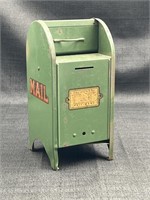Vintage Postal U.S. Mail Box Metal Bank
