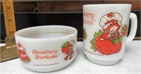 Strawberry shortcake mug and  bowl