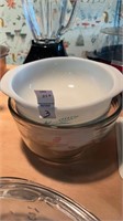 Lot of 3 Glass Bowls One Is Pyrex