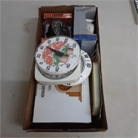 Entire box of assorted thermometers and alarm