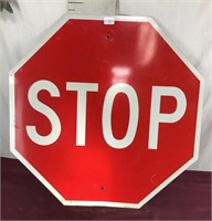 Large Metal Stop Sign