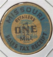 Missouri sales tax receipt 1 mill