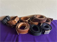 Hand Tooled Leather Belts + Others