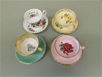 4 Collectible Tea Cups & Saucers