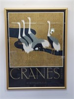 Framed poster print Sakai Hoistu Cranes exhibition
