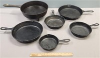 Cast Iron Skillets Lot Collection