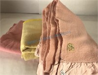Grouping of 3 Vintage Blankets