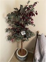 Faux Tree and Decorative Planter