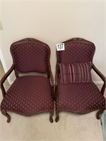2 Upholstered Captain's Chairs
