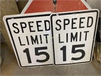 Two (2) Speed Limit Signs