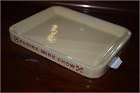 Vtg Ralston Purina Co. Ceramic Mink Chow Bowl