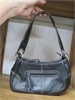 Tommy Hilfiger Black Pebbled Leather Purse