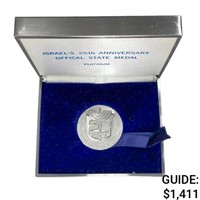 1973 Israel 1oz Platinum Medal