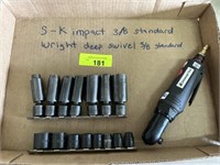Misc S&K, Wright - impact swivel sockets, 3/8" air