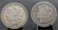 1896-O & 1901-O Morgan Silver Dollars