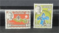 Lot of 2 Jamaica postage stamps unused