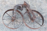 Pair of 20in Iron Implement Wheels with Hardware