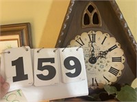 Vintage Wall Clock and Pictures