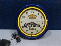 CORONA Beer 12" Neon Wall Clock *working*