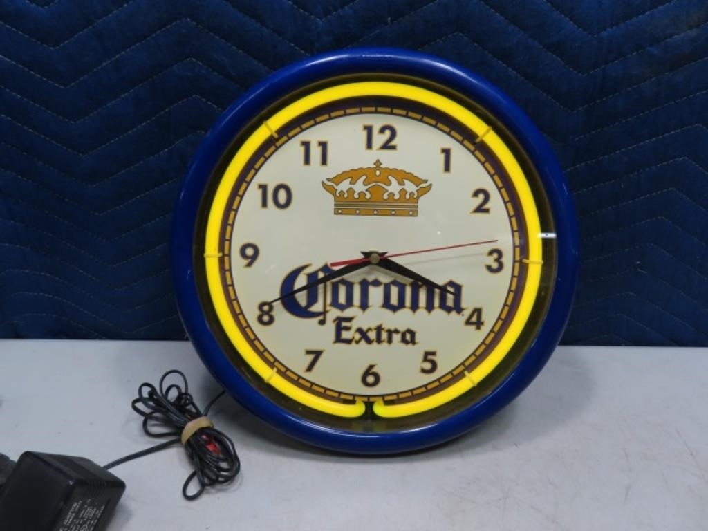 CORONA Beer 12" Neon Wall Clock *working*