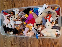 Large Bin of Beanie Babies