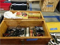 Box Of Timing Lights Testers And Pipe Flange