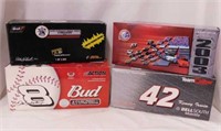 4 new Nascar diecast race cars in boxes:
