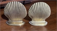 Brass Seashell Bookends